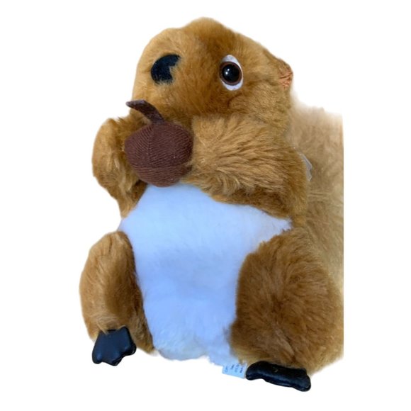 Curto Toy 120601 Plush Stuffed Animal Squirrel Holding Nut 7 in Tall Brown - Picture 1 of 4